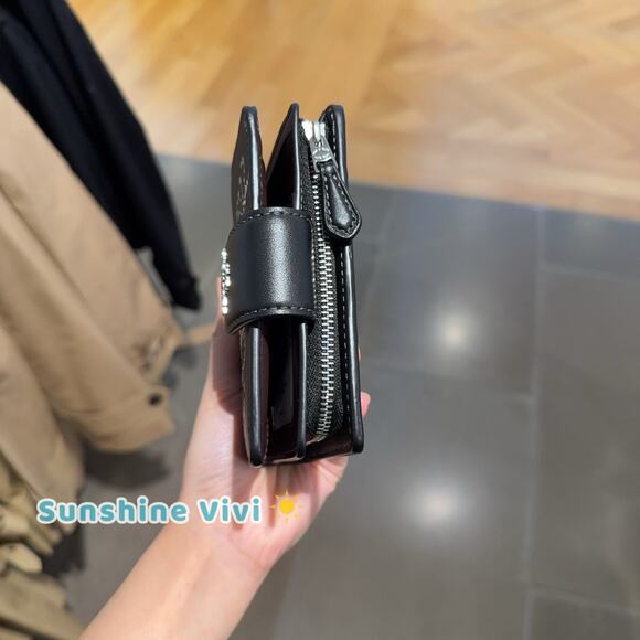 NWT Coach Medium Corner Zip Wallet Butterfly Print CCL65 Silver/Black - Picture 2 of 5